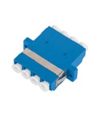 Адаптер NIKOMAX волоконно-оптический, соединительный, одномодовый, стандарта OS2, LC/UPC-LC/UPC, квадро, пластиковый, без шторки, с фланцами, синий, уп-ка 2шт. в Пятигорске Проходные адаптеры и розетки оптические Pintop.ru