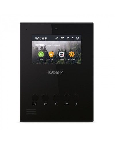 Видеодомофон BAS-IP AU-04LA BLACK в Пятигорске Абонентские видеоустройства Pintop.ru