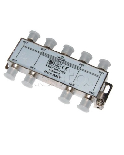 Делитель телевизионный ТВх8 под F разъём 5-1000 МГц (5шт/уп) REXANT 05-6005 в Пятигорске Системы видеонаблюдения Pintop.ru