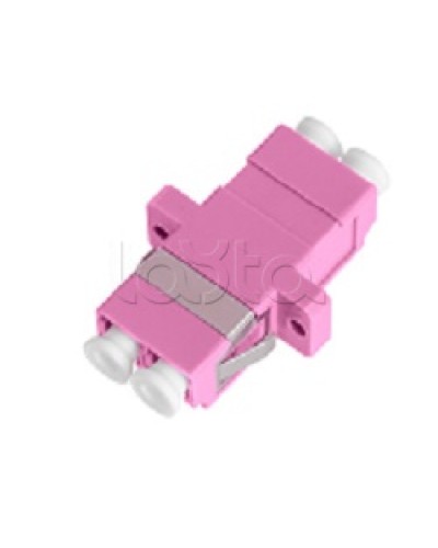 Адаптер NIKOMAX волоконно-оптический, соединительный, многомодовый, стандарта OM4, LC/UPC-LC/UPC, двойной, пластиковый, без шторки, с фланцами, маджента, уп-ка 2шт. NIKOMAX (NMF-OA2M4-FN-LCU-LCU-MG-2) в Пятигорске Проходные адаптеры и розетки оптические 