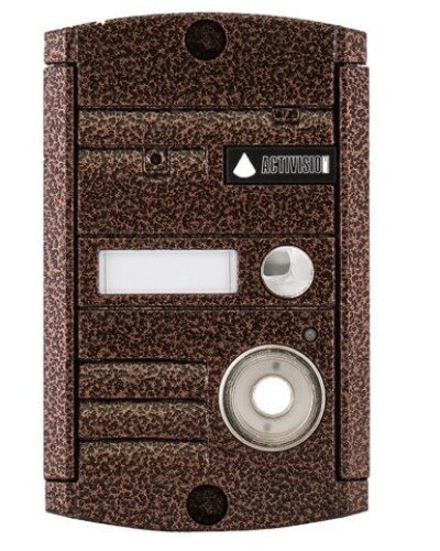 Видеопанель вызывная накладная цветная на 1 абонента Activision AVP-451 (PAL, медь) в Пятигорске Вызывные видеопанели малоабонентные Pintop.ru