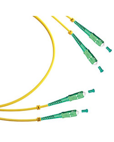 Шнур оптический SM 9/125 duplex SC/APC-SC/APC (1 м) Cabeus FOP(D)-9-SC/APC-SC/APC-1M в Пятигорске Патч-корды оптические Pintop.ru