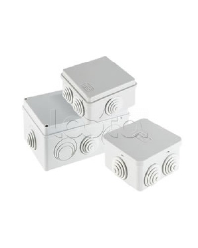 Экопласт JBS070 Коробка распред. о/п, 70х70х40мм 6 вых., IP44 белый в Пятигорске Распределительные коробки Pintop.ru