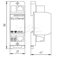 Блок защиты извещателей от воздействия грозы и электромагнитных наводок Forteza Блок БГр-Ethernet-8