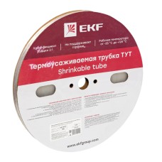 Термоусаживаемая трубка ТУТ 10/5 прозрачная рулон EKF PROxima (tut-10-tr)
