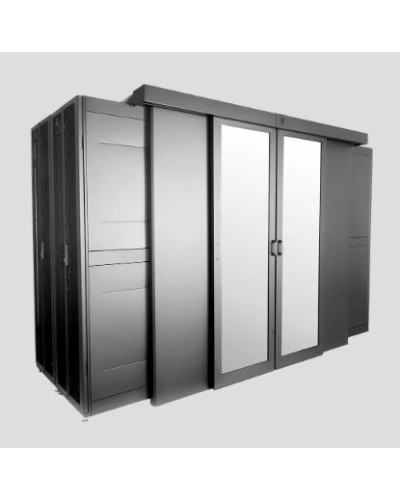 Двери двухрядного коридора поликарбонат сдвижные 42U для шкафов серии ШТК-СП-42.×.× ЦМО ЦОД-СП-Д2-42-9005 в Пятигорске Аксессуары для стоек и шкафов Pintop.ru