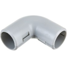 CI20G Угол 90 гр.(2част.), без галогена, для труб D20мм, цвет чёрный (1уп = 25шт) Экопласт (41220-25HF-BL)