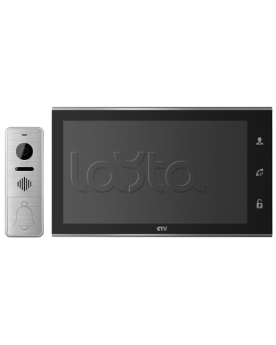 Комплектвидеодомофона CTV-DP4105AHD (черный) в Пятигорске Комплекты домофонов Pintop.ru