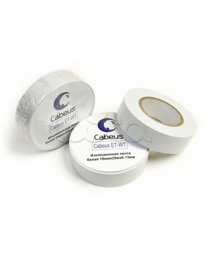 Лента изоляционная (белая) Cabeus ET-WT в Пятигорске Патч-корды и пигтейлы Pintop.ru