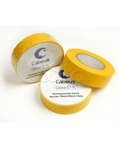 Лента изоляционная (желтая) Cabeus ET-YL в Пятигорске Аксессуары для кабель-канала Pintop.ru