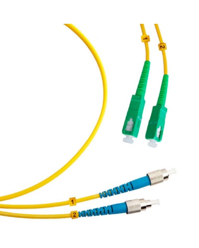 Шнур оптический duplex SC/APC-FC/UPC 9/125 sm 1,5м LSZH Cabeus FOP(d)-9-SC/APC-FC/UPC-1,5m в Пятигорске Патч-корды оптические Pintop.ru