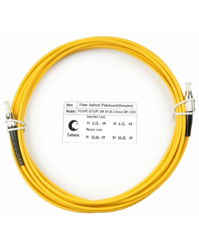 Шнур оптический simplex FC-ST 9/125 sm 25м LSZH Cabeus FOP(s)-9-FC-ST-25m в Пятигорске Патч-корды оптические Pintop.ru