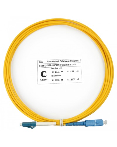 Шнур оптический simplex LC-SC 9/125 SM 3 м LSZH Cabeus FOP(s)-9-LC-SC-3M в Пятигорске Патч-корды оптические Pintop.ru