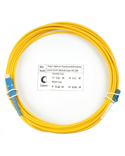 Шнур оптический simplex LC-SC 9/125 sm 7м LSZH Cabeus FOP(s)-9-LC-SC-7m в Пятигорске Патч-корды оптические Pintop.ru