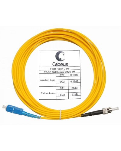 Шнур оптический simplex SC-ST 9/125 sm 15м LSZH Cabeus FOP(s)-9-SC-ST-15m в Пятигорске Патч-корды оптические Pintop.ru