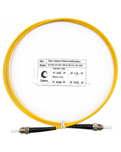 Шнур оптический simplex ST-ST 9/125 sm 1м LSZH Cabeus FOP(s)-9-ST-ST-1m в Пятигорске Патч-корды оптические Pintop.ru