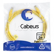 Патч-корд медный U/UTP кат.5е (3м) LSZH (желтый) Cabeus (PC-UTP-RJ45-Cat.5e-3m-YL-LSZH)