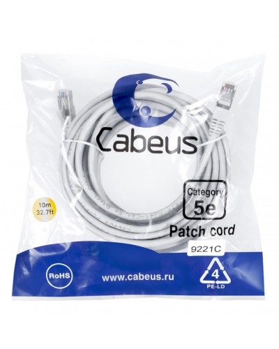 Патч-корд медный F/UTP категория 5е (20м) LSZH (серый) Cabeus (PC-FTP-RJ45-Cat.5e-20m-LSZH) в Пятигорске Патчкорды (медные) Pintop.ru