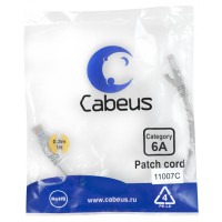 Патч-корд S/FTP Cabeus (PC-SSTP-RJ45-Cat.6a-0.3m-LSZH)
