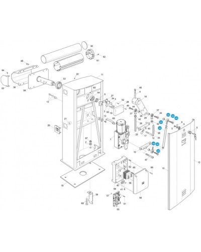 Корпус шлагбаума Came 119RIG056 в Пятигорске Запчасти для шлагбаумов и автоматики Pintop.ru