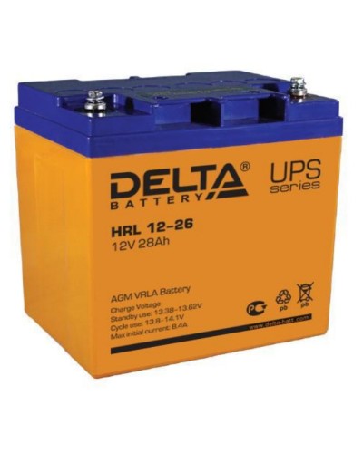 Аккумулятор свинцово-кислотный Delta HRL АКБ 12 - 26 в Пятигорске Электротехническое оборудование Pintop.ru