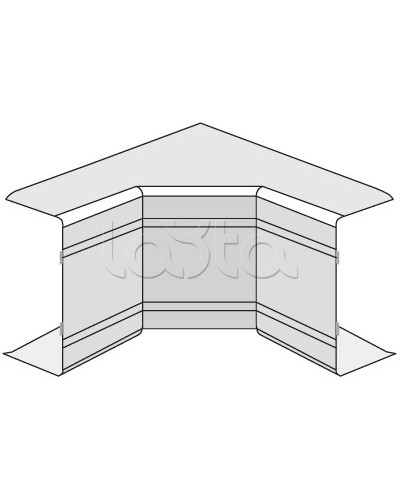 Угол внутренний неизменяемый (90°) NIA 100x40 мм DKC 01825 в Пятигорске Аксессуары для кабель-канала Pintop.ru