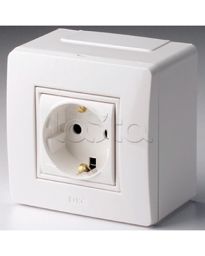 Коробка в сборе с силовой розеткой, белая DKC 10482 в Пятигорске Распределительные коробки Pintop.ru