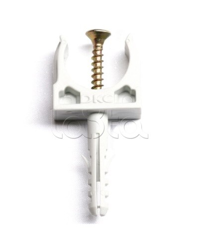 Держатель с защелкой и дюбелем, д.20 мм DKC 51320 в Пятигорске Держатели, клипсы, скобы Pintop.ru