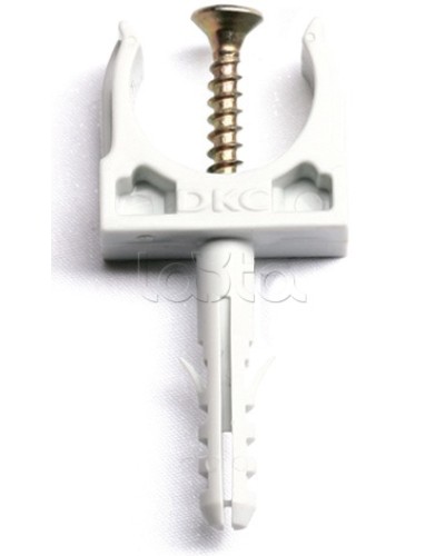 Держатель с защелкой и дюбелем, д.32 мм DKC 51332 в Пятигорске Держатели, клипсы, скобы Pintop.ru