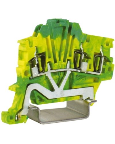 Зажим для заземления, 1 ввод/2 вывода, 1,5 кв.мм желто-зеленый DKC ZHT410 в Пятигорске Держатели, клипсы, скобы Pintop.ru
