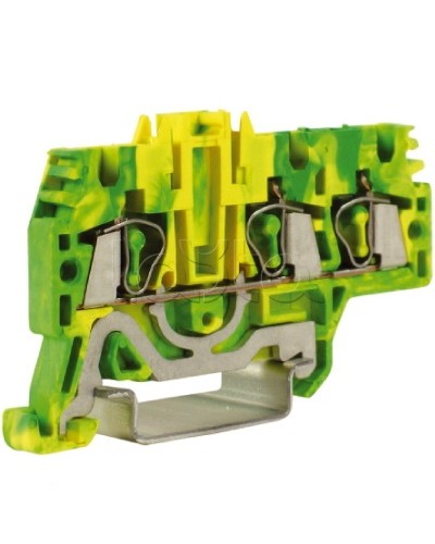 Зажим для заземления, 1 ввод/2 вывода, 2,5 кв.мм желто-зеленый DKC ZHT510 в Пятигорске Держатели, клипсы, скобы Pintop.ru