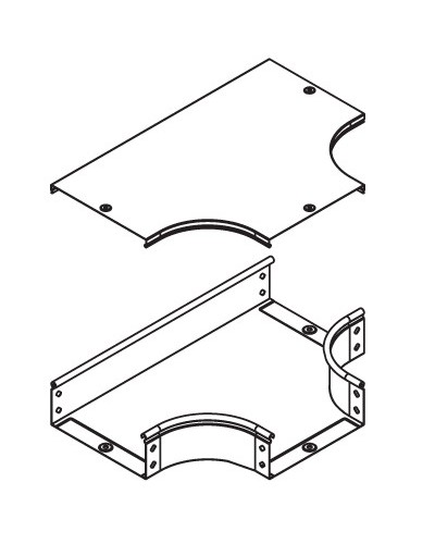 Крышка DPT на ответвитель Т-образный горизонтальный осн. 300 DKC 38045 в Пятигорске Аксессуары для лотков Pintop.ru