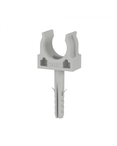Держатель с защёлкой и дюбелем, в комплекте с винтом розница D16 (100 шт/уп) DKC (51316R) в Пятигорске Держатели, клипсы, скобы Pintop.ru