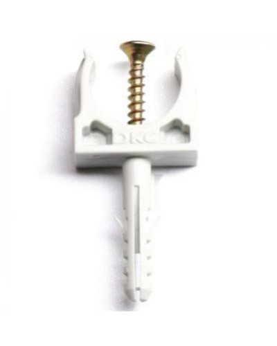 Держатель с защелкой и дюбелем, д.25 мм DKC 51325R5 в Пятигорске Держатели, клипсы, скобы Pintop.ru