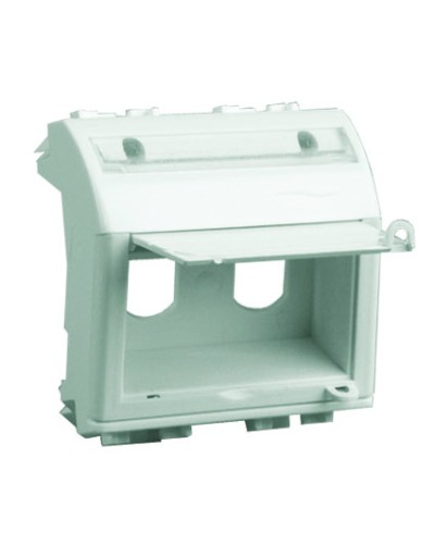 Адаптер для двух оптоволоконных разъемов типа ST, белый, 2 мод. DKC 76615B в Пятигорске Аксессуары для кабель-канала Pintop.ru