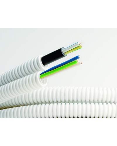 Электротруба ПВХ гибкая гофр. д.16мм, цвет серый, с кабелем ВВГнг(А)-LS 3х1,5мм² РЭК ГОСТ+, 50м DKC 9L91650 в Пятигорске Труба гофрированная Pintop.ru