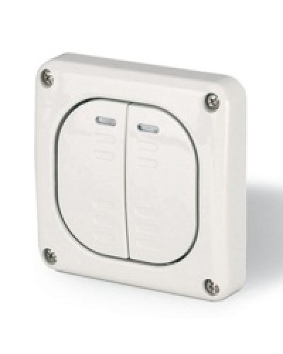 Выключатель однополюсный, двухклавишный DKC DIS1373022 в Пятигорске Аксессуары для стоек и шкафов Pintop.ru