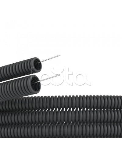 Труба гофр. DN29мм,полиамид 6, с протяжкой, темно-серый DKC (PA612935F0) в Пятигорске Труба гофрированная Pintop.ru