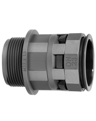 Муфта труба-коробка DN 36 мм, М40х1,5, полиамид, цвет черный DKC PAM36M40N в Пятигорске Повороты, муфты, тройники Pintop.ru