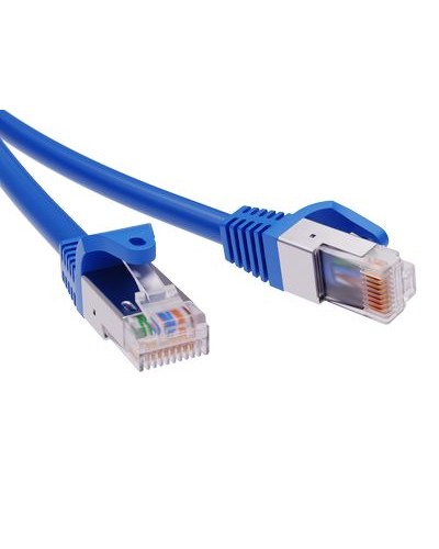 Патч-корд экранированный CAT5E F/UTP 4х2, LSZH, синий, 0.5м DKC RN5EFU4505BL в Пятигорске Патчкорды (медные) Pintop.ru
