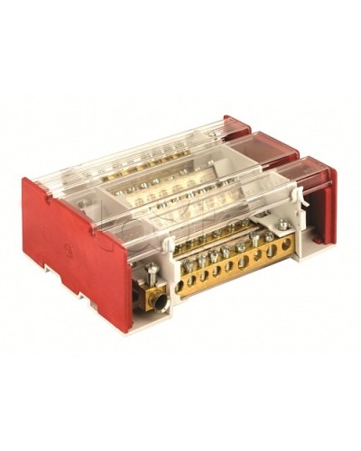 Блок распределительный на DIN рейку c выносной клеммой 4р 160А, 7х7мм 1х8мм 1х9мм 1х12мм DKC BD3160104 в Пятигорске Аксессуары для стоек и шкафов Pintop.ru