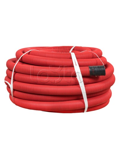 Труба гофр. двустенная ПНД/ПНД гибкая с протяжкой d63 мм (50 м) красная EKF-Plast (tg2st-63-50m) в Пятигорске Труба гофрированная Pintop.ru