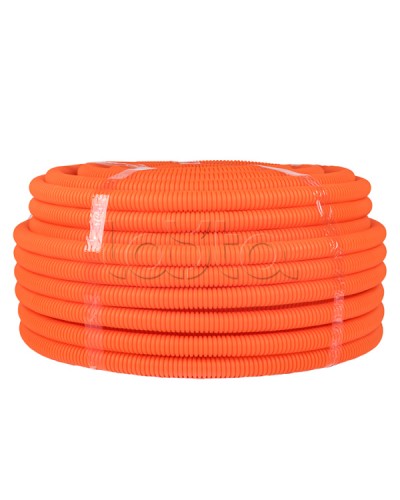 Труба гофр. ПНД с протяжкой d25 мм (75 м) оранжевая EKF-Plast (tpnd-25-o) в Пятигорске Труба гофрированная Pintop.ru