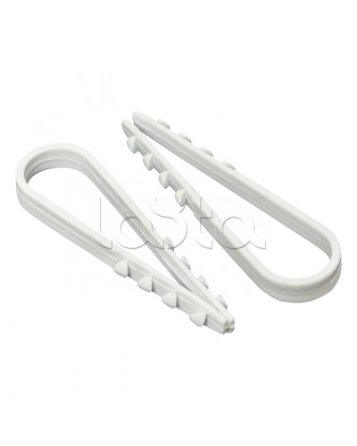 Дюбель-хомут для круглого кабеля (11-18мм) белый (100шт.) EKF PROxima (plc-ncc-11x18w) в Пятигорске Крепеж: Дюбели, шурупы, саморезы Pintop.ru