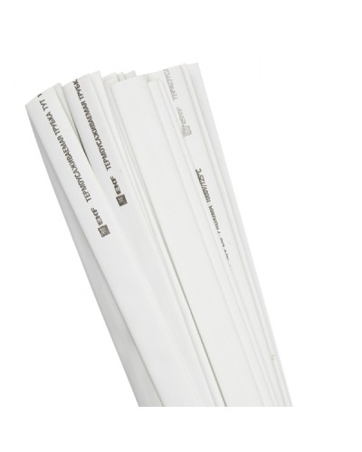 Термоусаживаемая трубка ТУТ нг 12/6 белая в отрезках по 1м EKF PROxima (tut-12-w-1m) в Пятигорске Аксессуары для кабель-канала Pintop.ru