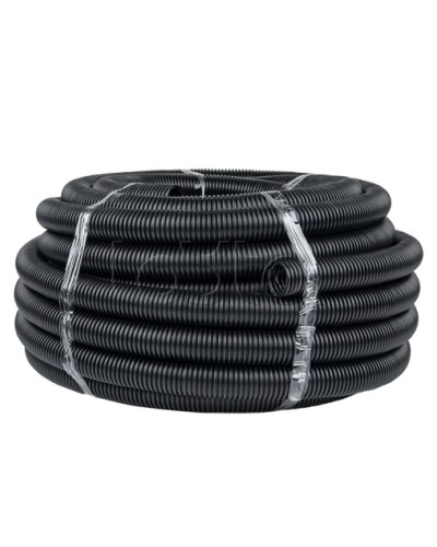 Труба гофр. ПНД тяжелая с протяжкой d50 мм (20 м) черная EKF-Plast (tpnd-50-t) в Пятигорске Труба гофрированная Pintop.ru