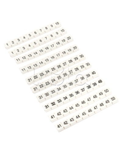 Маркеры для JXB-ST 2,5 NLPE с нумерацией 1-50 (100 шт.) EKF (zb-st-2.5-nlpe-1-50) в Пятигорске Клеммные колодки Pintop.ru