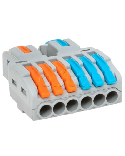 Строительно-монтажная клемма СМК 222-426 разветвительная 6 выходов 0,08-4 мм2 EKF (plc-smk-422-6) - Строительно-монтажная клемма СМК 222-426 разветвительная 6 выходов 0,08-4 мм2 EKF в Пятигорске Клеммные колодки Pintop.ru
