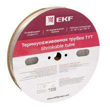 Термоусаживаемая трубка ТУТ 6/3 прозрачная рулон EKF PROxima (tut-6-tr)