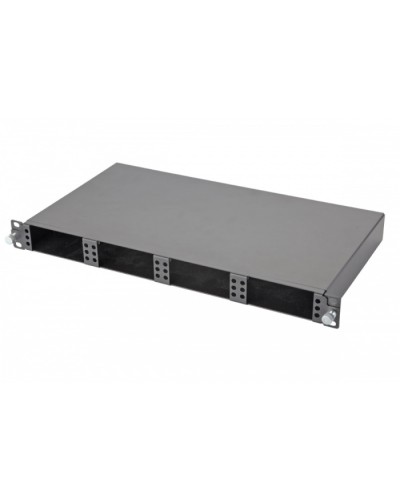 Панель 47M-20-00-01BL Eurolan Оптическая MTP выдвижная 19” 1U, на 4 кассеты, серия 1 в Пятигорске Кроссы оптические Pintop.ru